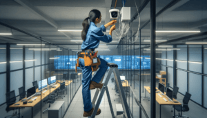 Female Security Installation Technician