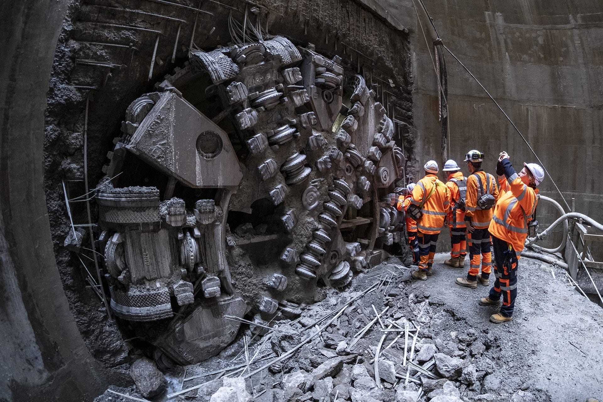 NZTeco Case Study - Central Interceptor Tunnel Boring Machine breakthrough into a shaft at May Rd Mt Roskill
