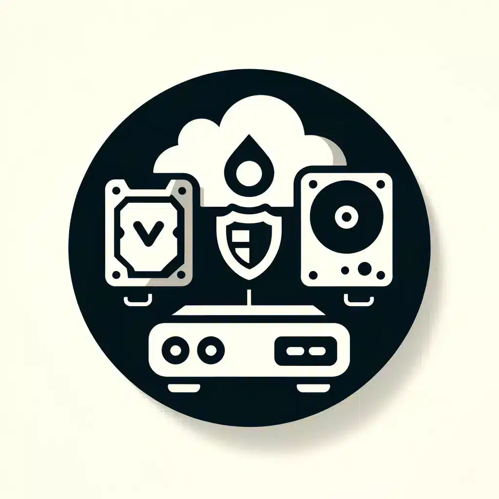 Secure CCTV storage solutions icon.