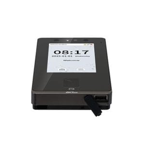 ZKTeco SenseFace 4A bottom view with USB port cover open