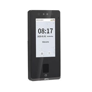 ZKTeco SenseFace 4A angled view of touchscreen and fingerprint reader