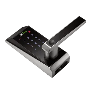 ZKTeco AL10B/AL10DB smart door lock featuring Bluetooth, touch screen, and reversible handle design for flexible and secure access control.