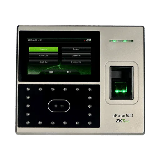 ZKTeco uFace800: Multi-Biometric Time Attendance & Access Control Terminal