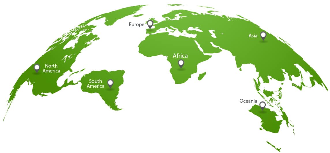 ZKTeco Global Coverage Map