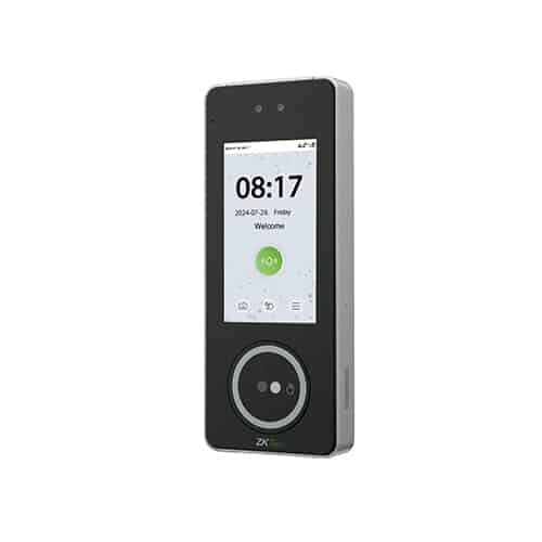 ZKTeco SpeedPalm V5L biometric terminal side angle highlighting its sleek design and robust build.