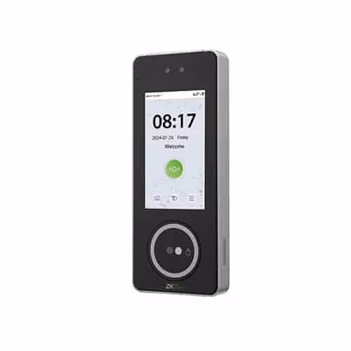 ZKTeco SpeedPalm V5L biometric terminal side angle highlighting its sleek design and robust build.