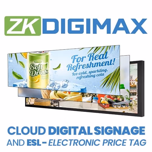 ZKDigimax Retail Cloud Signage and Displays including ESL (Electronic Shelf Label)