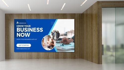 ZKDigimax LED Indoor display installed in a commercial office setting