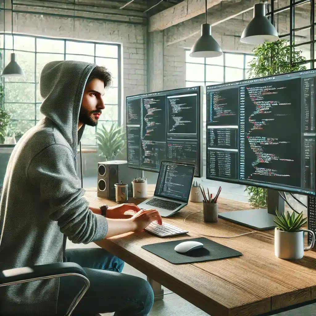 Illustration of a Software developer integrating with ZKTeco