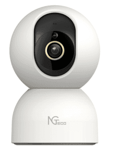 NGTeco SH01-C2EN WiFi Indoor PT Camera with 4MP resolution, 355° pan-tilt capability, motion tracking, and night vision
