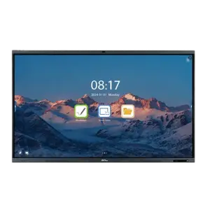SC02-I365/75/86A 4K Smart Interactive Whiteboard with AI-powered 48MP camera and NFC authentication.
