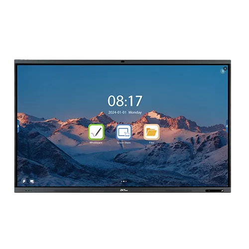 SC02-I365/75/86A 4K Smart Interactive Whiteboard with AI-powered 48MP camera and NFC authentication.