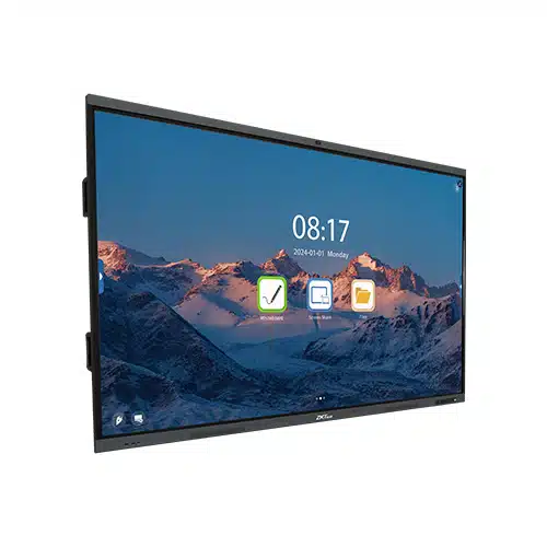 SC02-I365/75/86A 4K Smart Interactive Whiteboard with AI-powered 48MP camera and NFC authentication.
