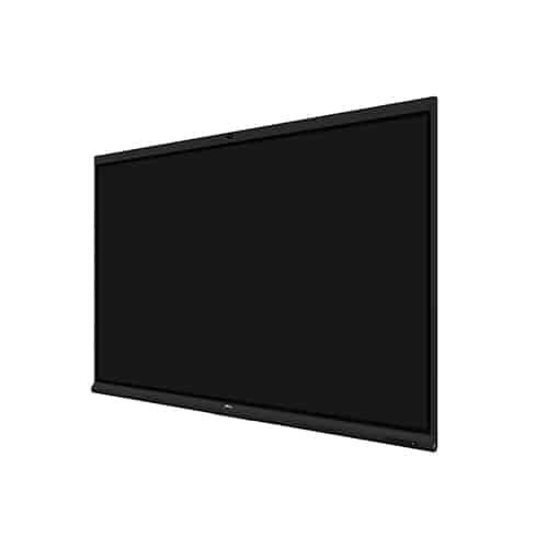 ZK-IWBM Series 4K Smart Interactive Whiteboard with an 8MP UHD camera, NFC support, and multi-touch functionality for meetings and education.