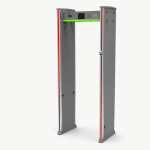 ZKTeco ZK-D3180S walk-through metal detector security gate on a light background.