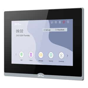 ZKTeco VT07-B26L-W 7-inch Smart Indoor Monitor with Video Intercom and Alarm Inputs