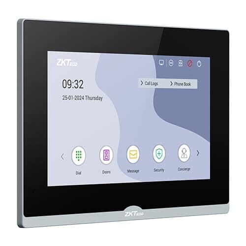 ZKTeco VT07-B26L-W 7-inch Smart Indoor Monitor with Video Intercom and Alarm Inputs