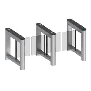 ZKTeco Saturn Swing Barrier Turnstile – RFID, QR, and Facial Recognition