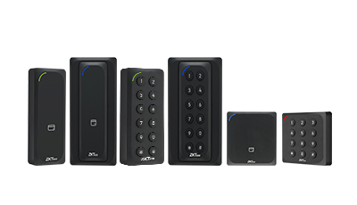 ZKTeco KR900 Series high-security RFID readers with IP65 rating, supporting 125kHz ID and 13.56MHz IC cards, featuring tamper-proof alarm, LED indicators, and optional keypad. Designed for indoor/outdoor access control with Wiegand and RS485 communication.