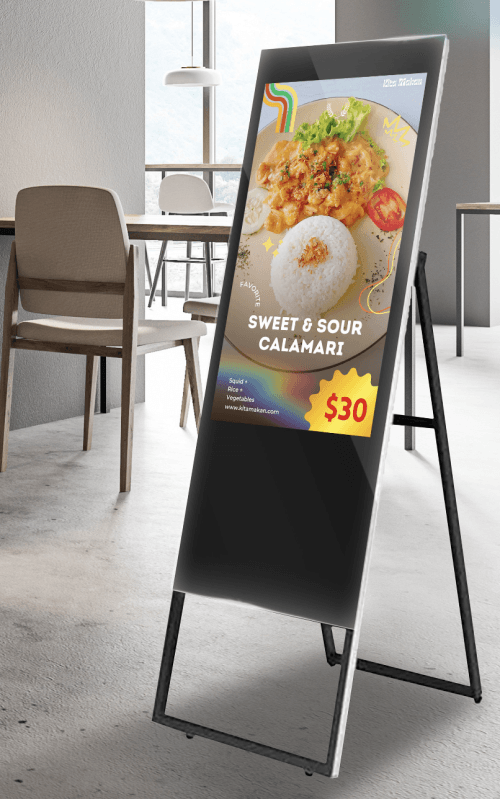 ZKDigiMax DG03-A2F43 43 inch portable digital signage display A-frame
