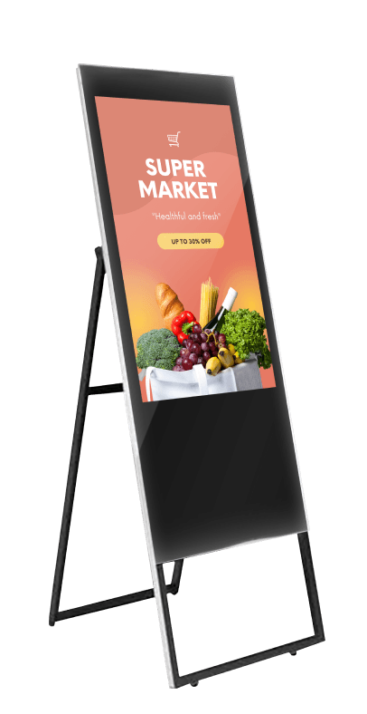 ZKDigiMax DG03-A2F43 43 inch portable digital signage display A-frame