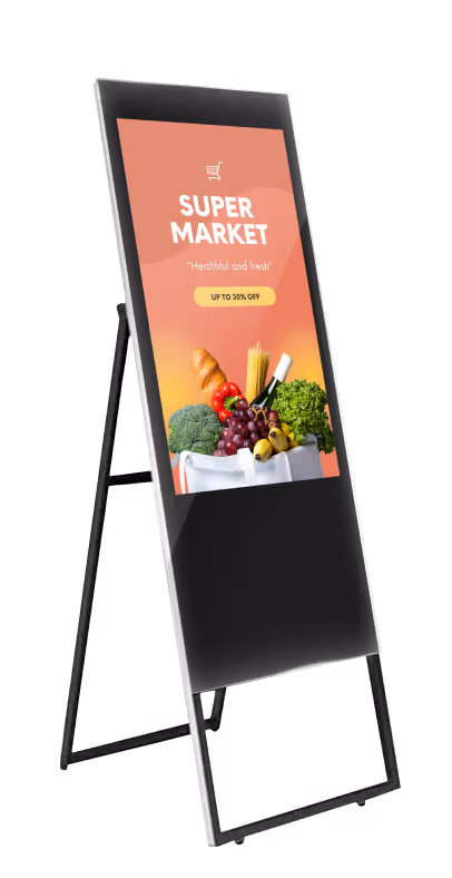 ZKDigiMax DG03-A2F43 43 inch portable digital signage display A-frame