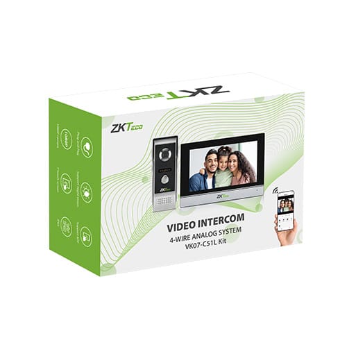 ZKTeco VK07-C51L 4-wire villa video intercom kit with ZSmart app support