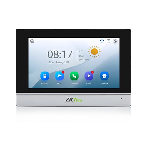 ZKTeco VK07-C51L 4-wire villa video intercom kit with ZSmart app support - Indoor Monitor