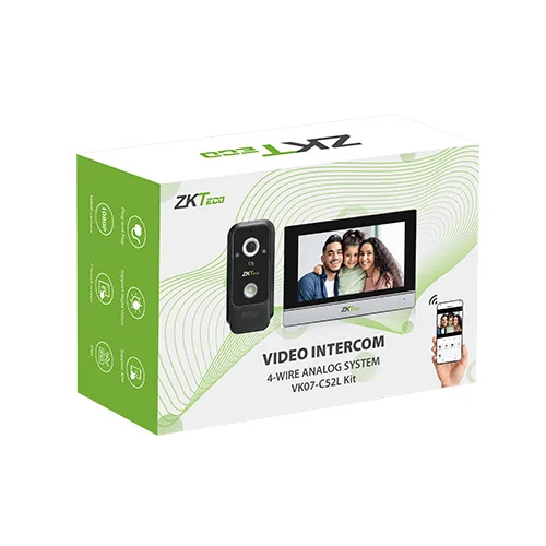 ZKTeco VK07-C52L 4-wire villa video intercom kit with ZSmart app support