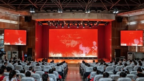 ZKDigimax Sailing LED Flip LED display installed for a commercial presentation