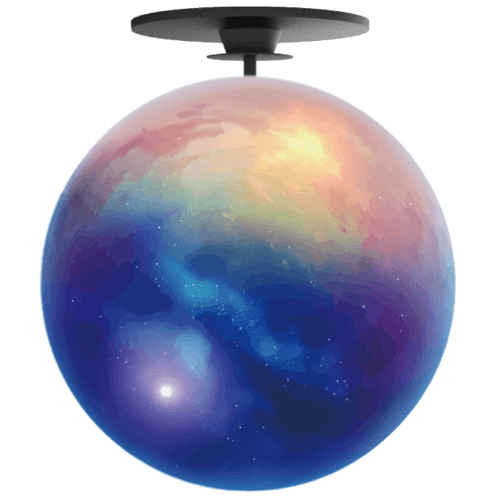 ZKDigimax DG01-A4C LED sphere display with suspension mount