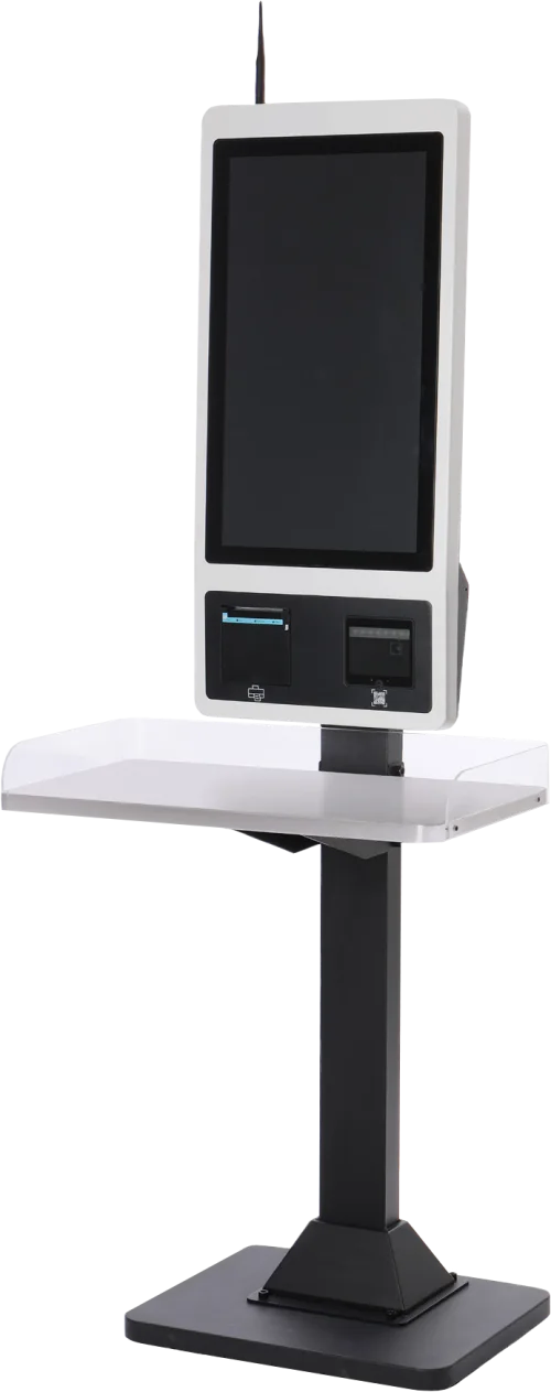 ZKDigimax AI-powered self-ordering kiosk front view
