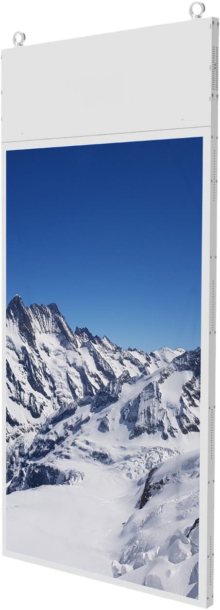 ZKDigimax DG03-A1C hanging double-sided signage, suspended 43 and 55 inch display product view