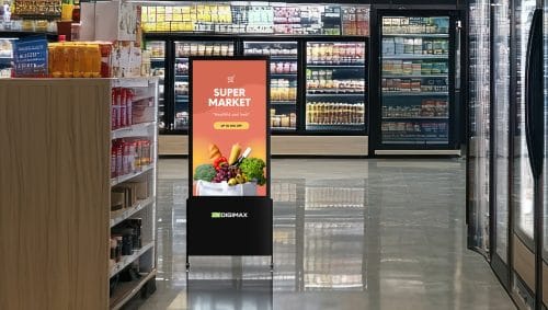 ZKDigimax portable AI signage DG03-A3F55 for supermarket promotions