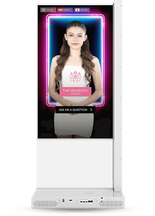 ZKDigimax DG03-A7T55 55-inch O-LED transparent AI Digital Human display