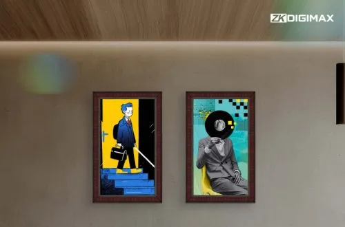 ZKDigimax DG03-A8W picture frame signage, wall-mounted 32 and 43 inch digital frame display