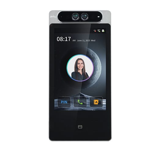 ZKTeco FaceTima 8 access control terminal, front card configuration shown