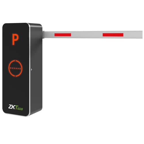 BGM1000 boom barrier with horizontal arm, angled cabinet view