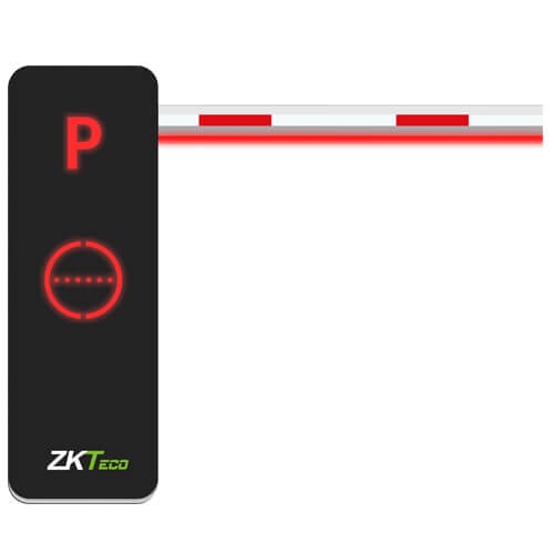BGM1000 barrier front view with red LED indication and straight boom