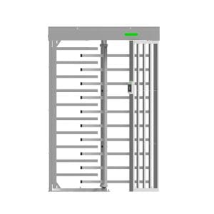Front of the ZKTeco FHT3300 full height turnstile with green status indicator