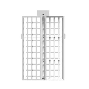 Rear view of the ZKTeco FHT3300 stainless steel turnstile frame