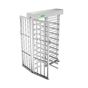 ZKTeco FHT3400 turnstile from the opposite angle showing the four-blade rotor