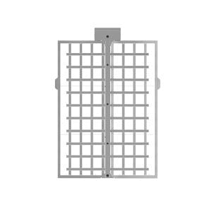 Rear view of the ZKTeco FHT3400 stainless steel turnstile
